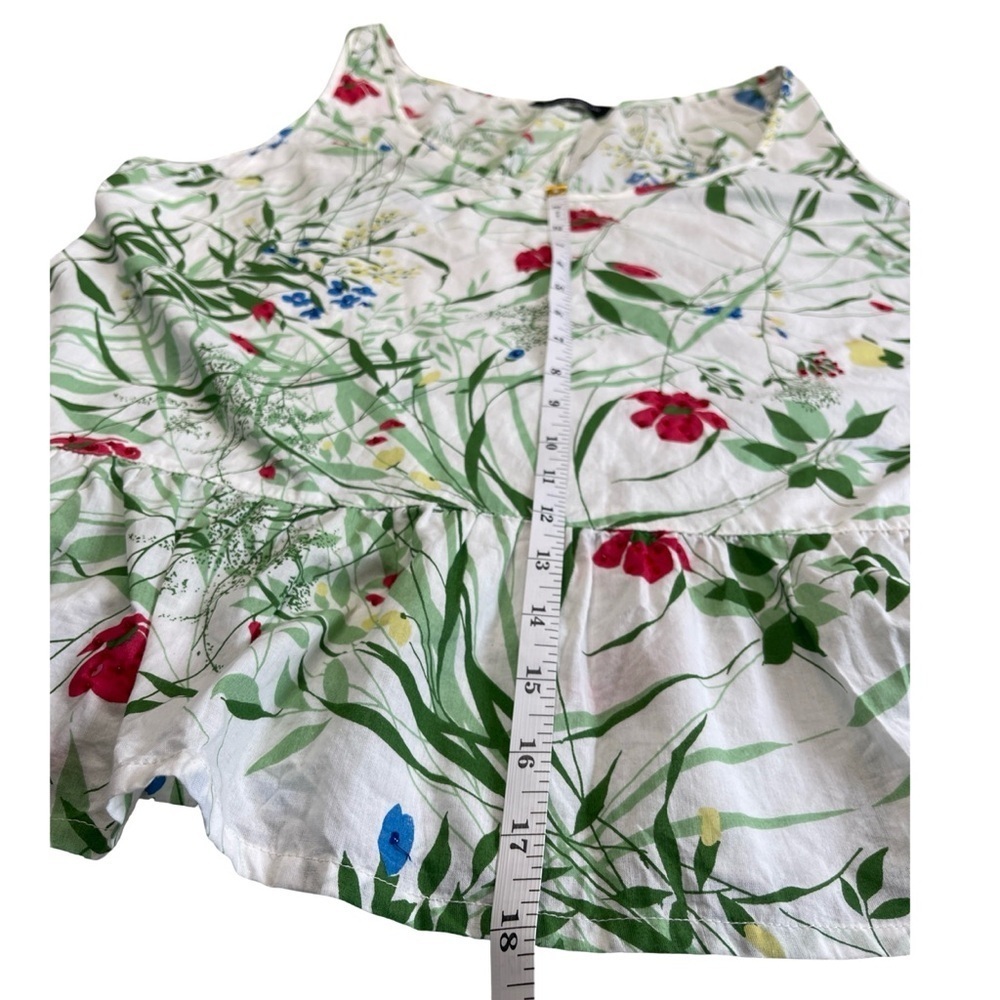 DOROTHY PERKINS FLORAL PEPLUM TANK COTTAGECORE BOTANICAL GARDEN PARTY -  SIZE 18 - Picture 6 of 14
